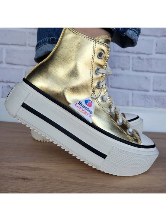 ⭐Converse Chuck Taylor Lift Double Stack Gold Sz 8.5 Mens Shoes Sneakers A15164C main image 4